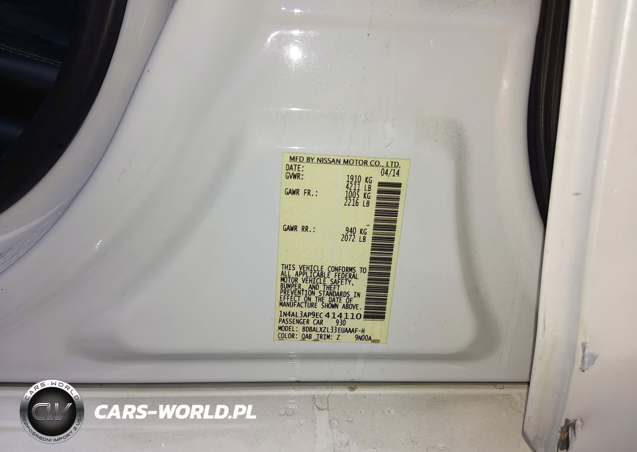 2014 Nissan Altima 2.5 Sl VIN:1N4AL3AP9EC414110 - 9