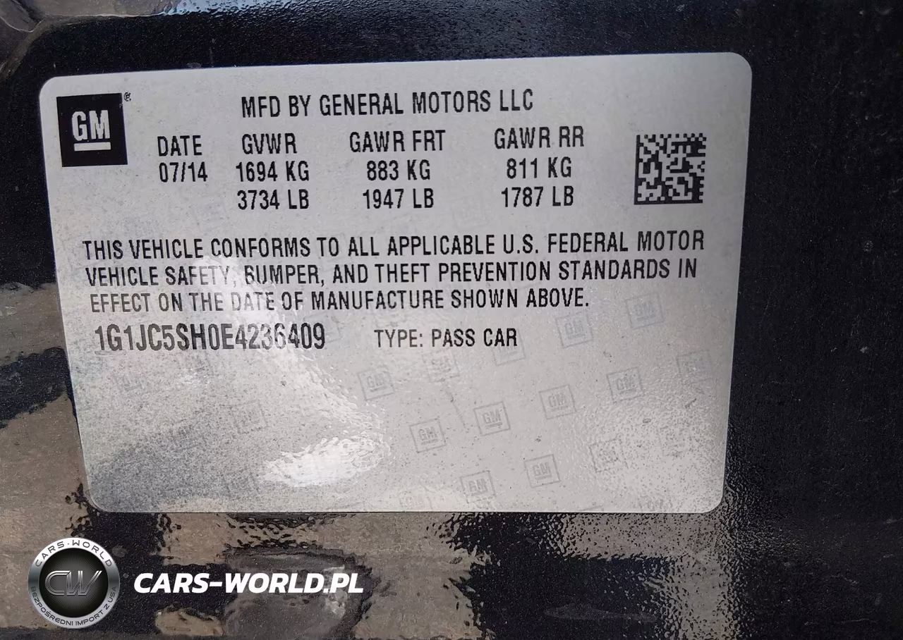 2014 Chevrolet Sonic Lt Auto VIN:1G1JC5SH0E4236409 - 9
