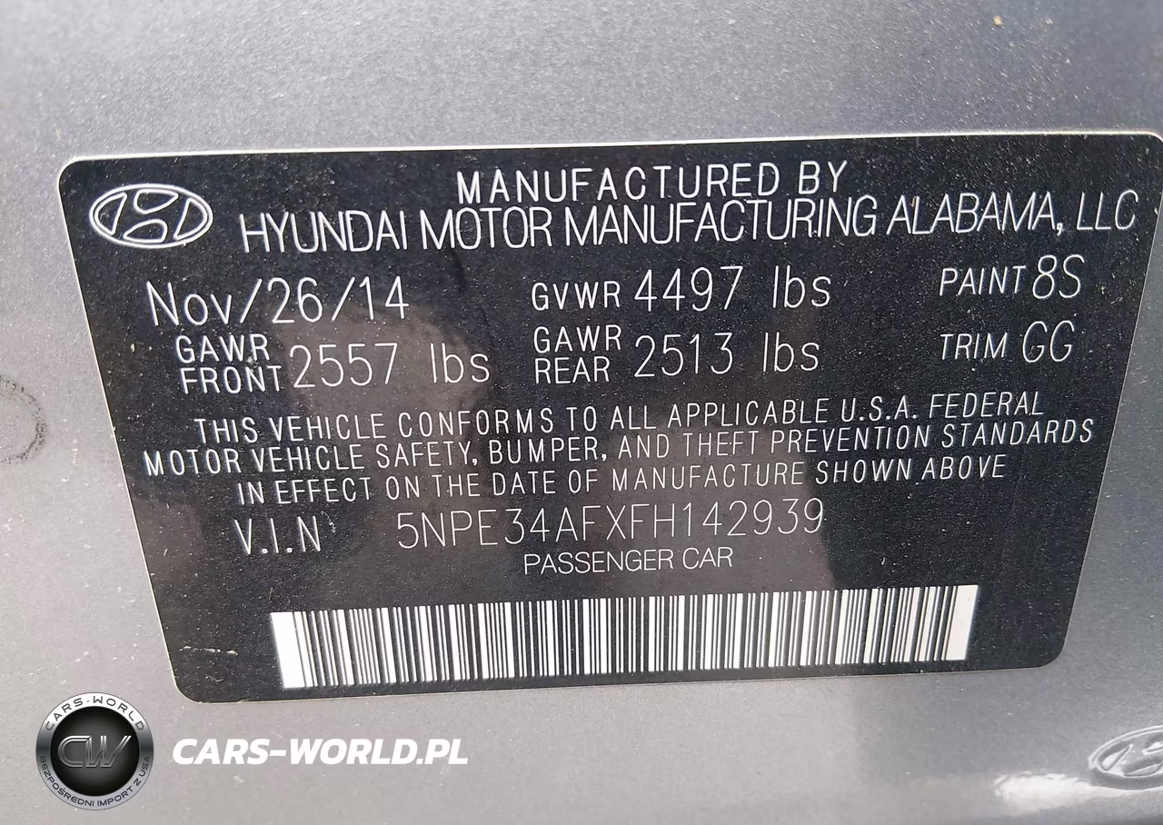 2015 Hyundai Sonata Sport VIN:5NPE34AFXFH142939 - 9