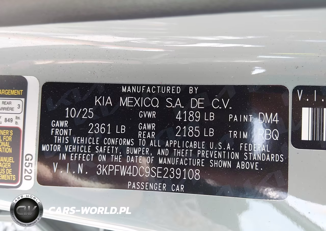2025 Kia K4 Gt-Line Turbo VIN:3KPFW4DC9SE239108 - 9