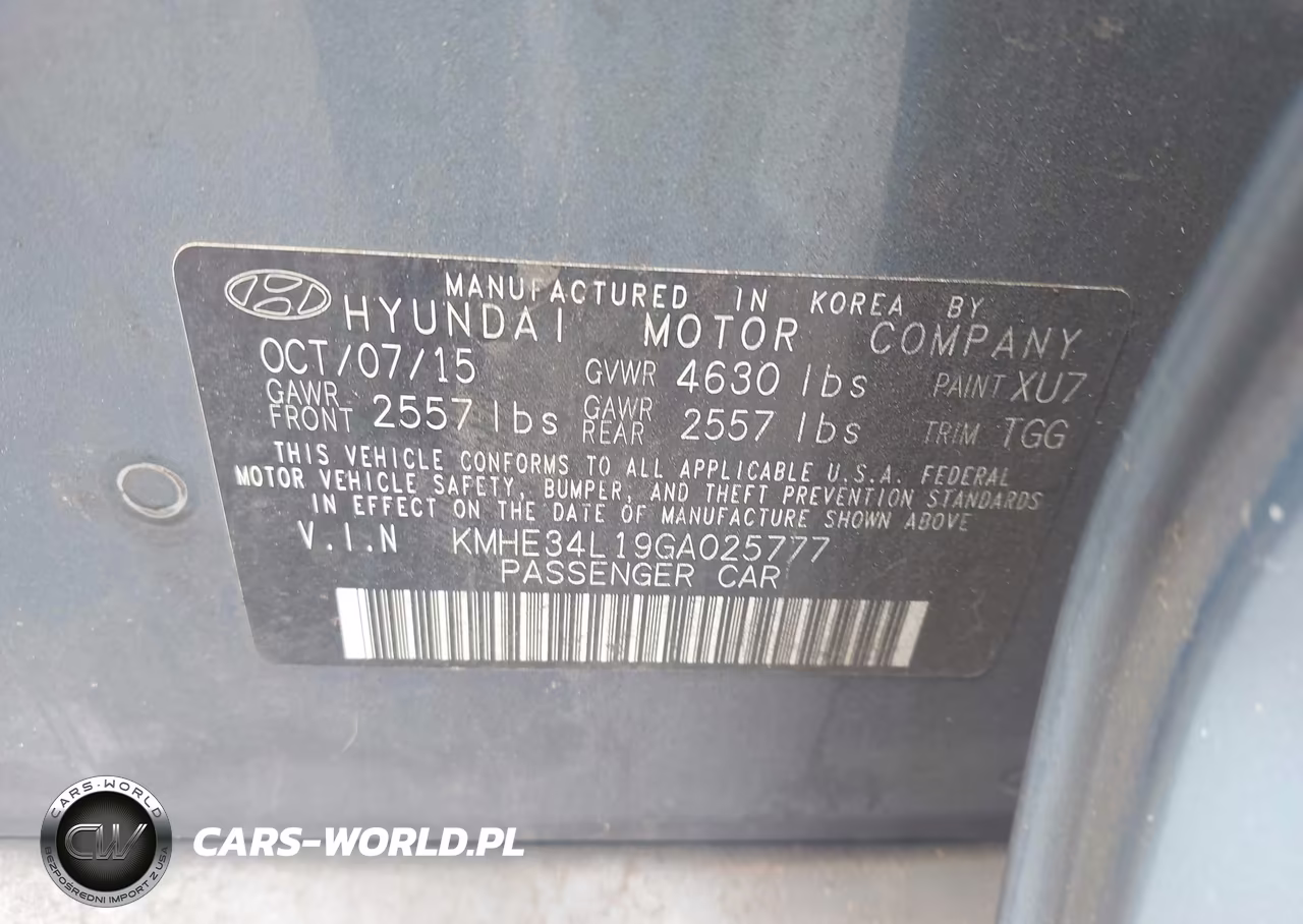 2016 Hyundai Sonata Hybrid Limited VIN:KMHE34L19GA025777 - 9