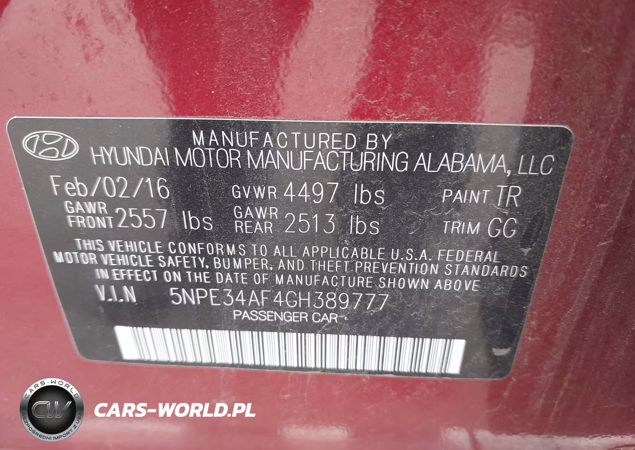 2016 Hyundai Sonata Sport VIN:5NPE34AF4GH389777 - 9