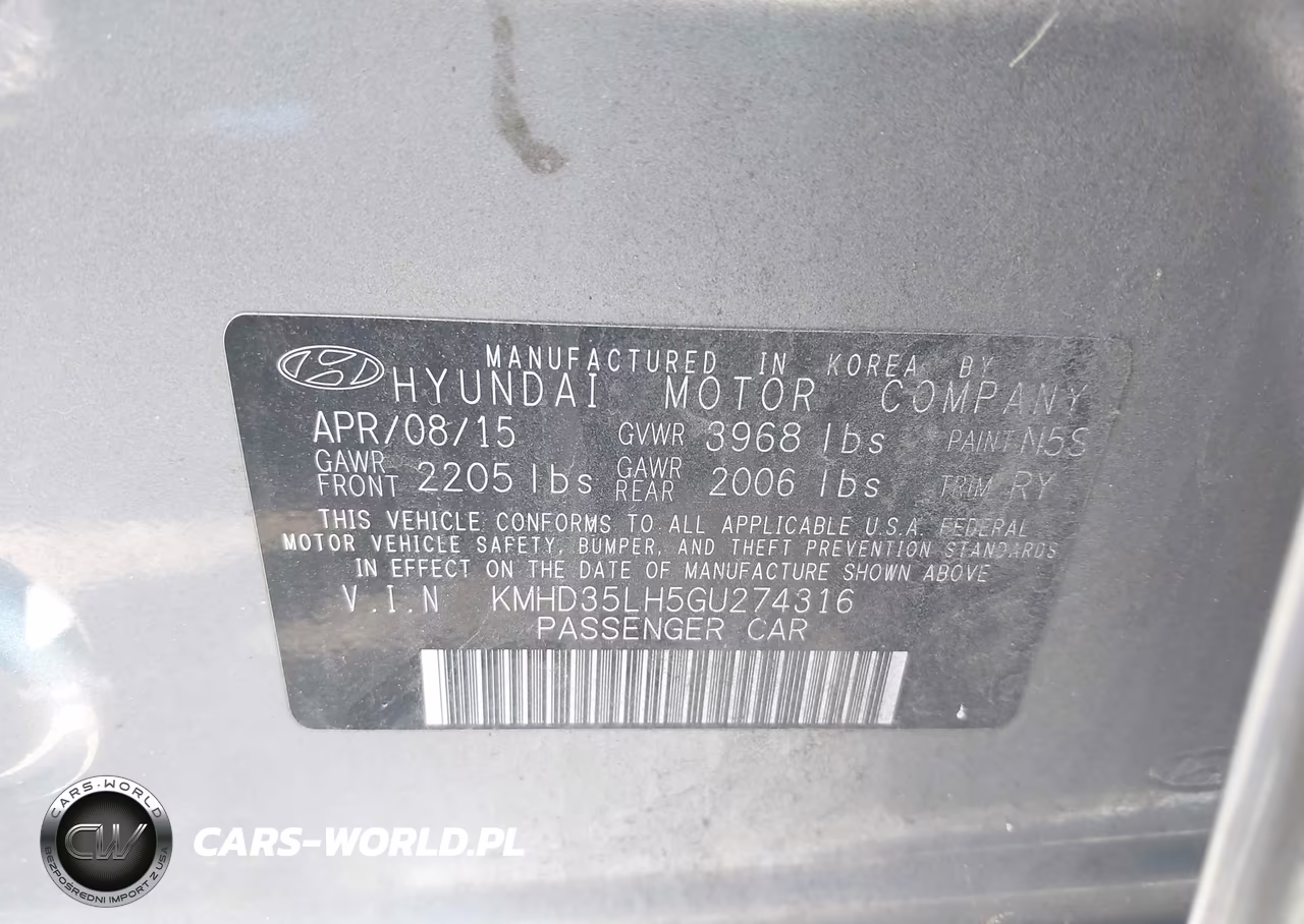 2016 Hyundai Elantra Gt VIN:KMHD35LH5GU274316 - 9