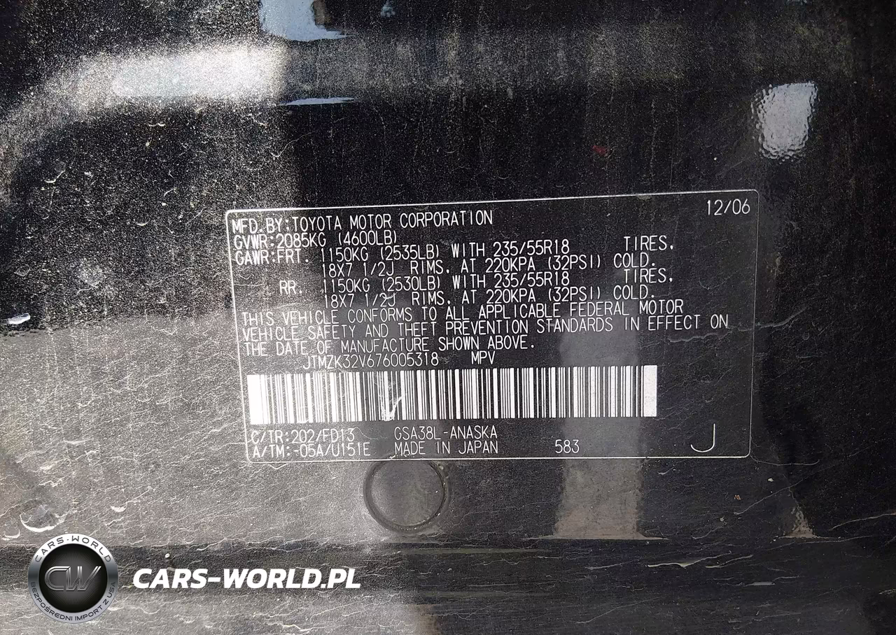 2007 Toyota Rav4 Sport V6 VIN:JTMZK32V676005318 - 9