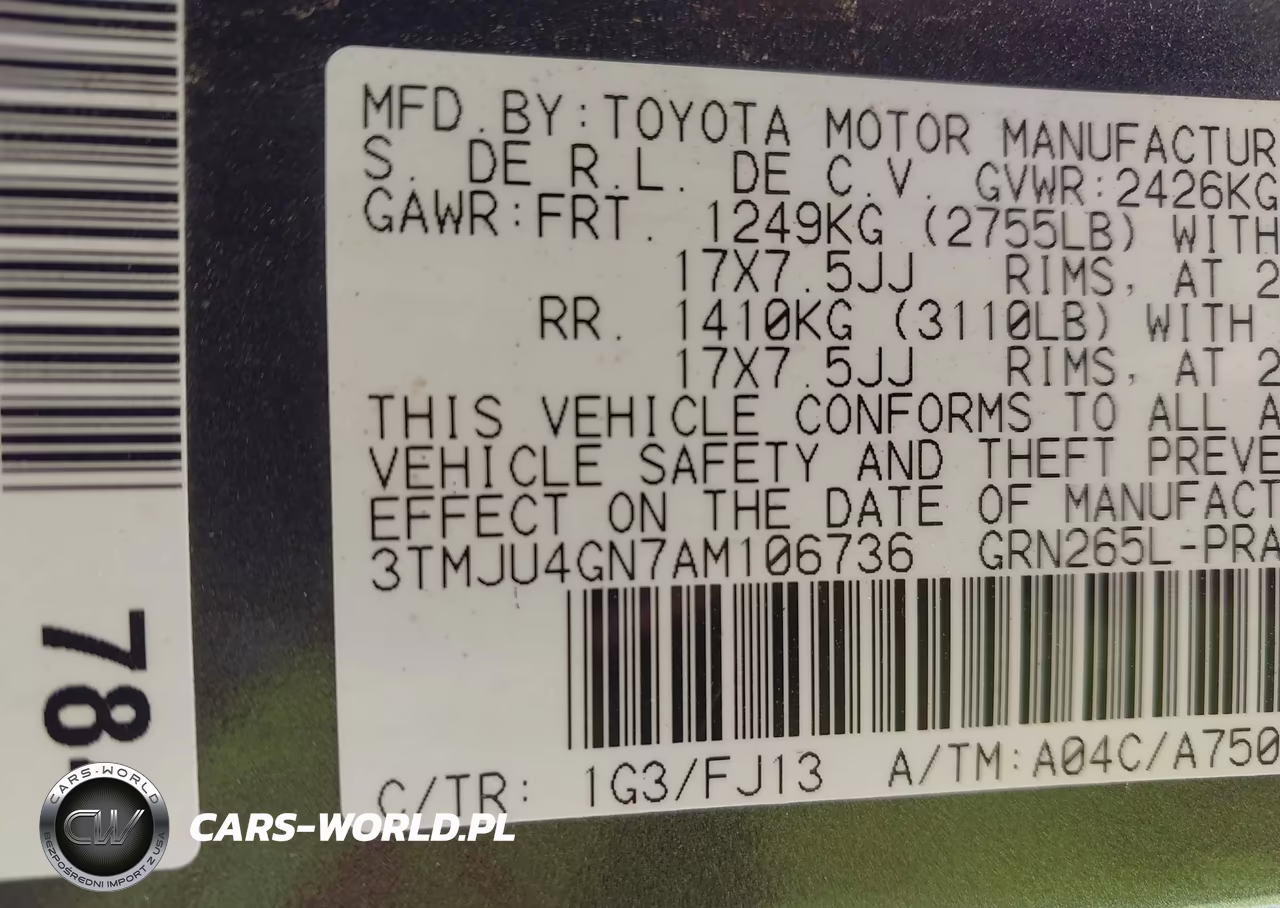 2010 Toyota Tacoma Prerunner V6 VIN:3TMJU4GN7AM106736 - 9
