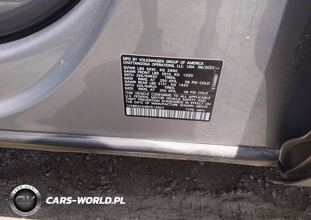 2024 Volkswagen Atlas 2.0T Sel VIN:1V2BR2CA4RC512837 - 9