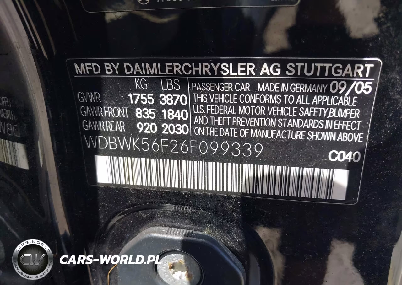 2006 Mercedes-Benz Slk 350 VIN:WDBWK56F26F099339 - 9