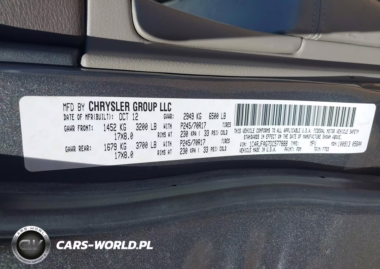 2013 Jeep Grand Cherokee Laredo VIN:1C4RJFAG7DC577888 - 9