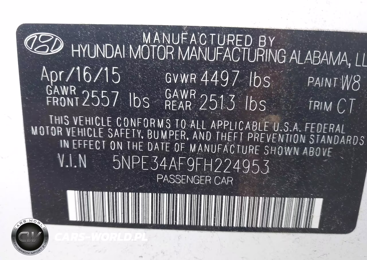 2015 Hyundai Sonata Sport VIN:5NPE34AF9FH224953 - 9