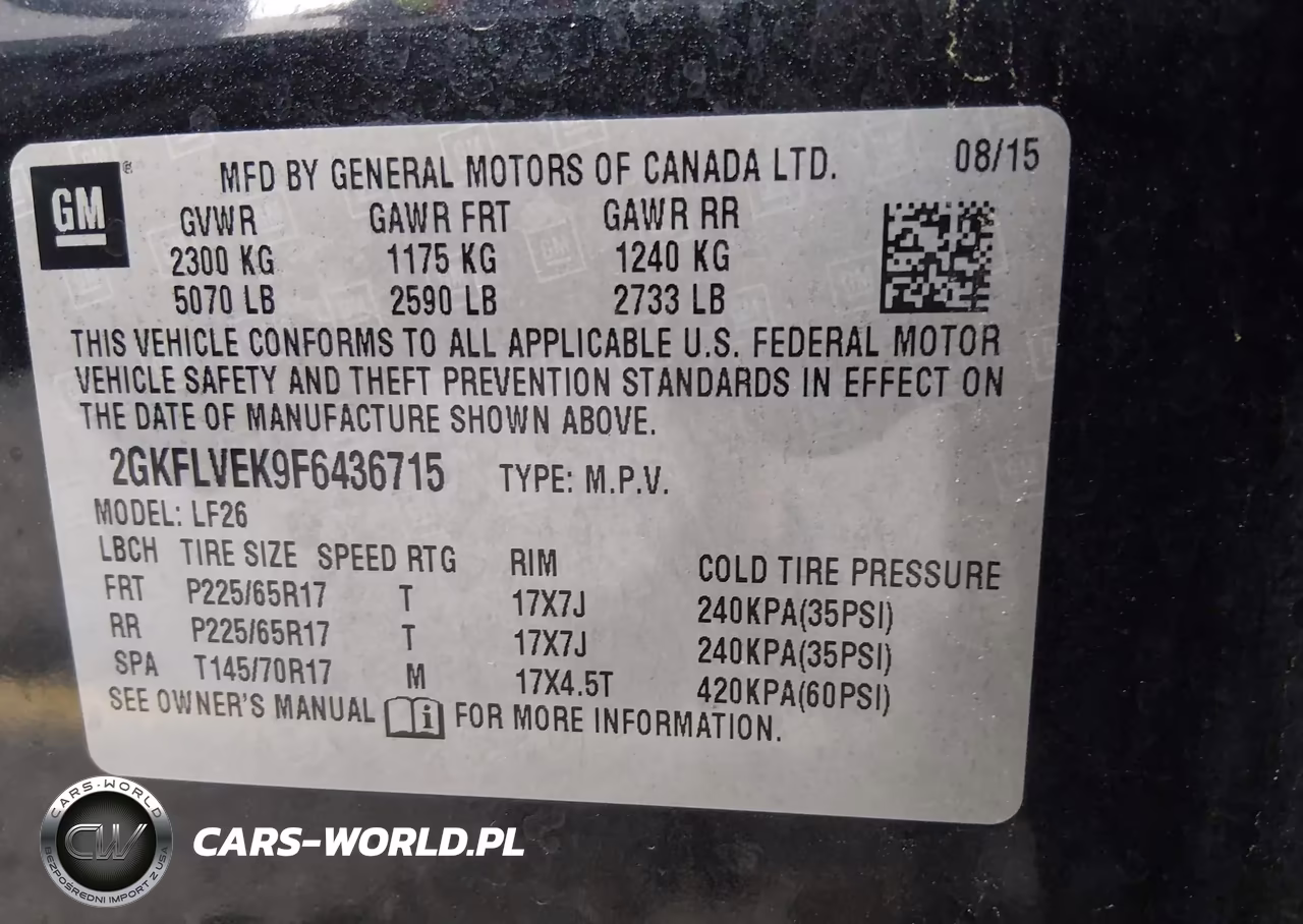 2015 GMC Terrain Sle-1 VIN:2GKFLVEK9F6436715 - 9