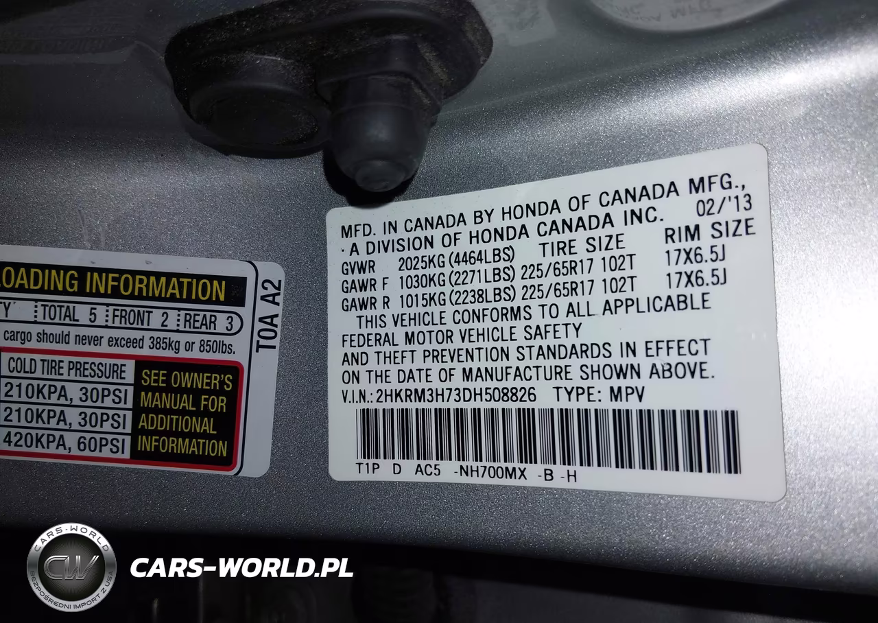 2013 Honda Cr-V Ex-L VIN:2HKRM3H73DH508826 - 9