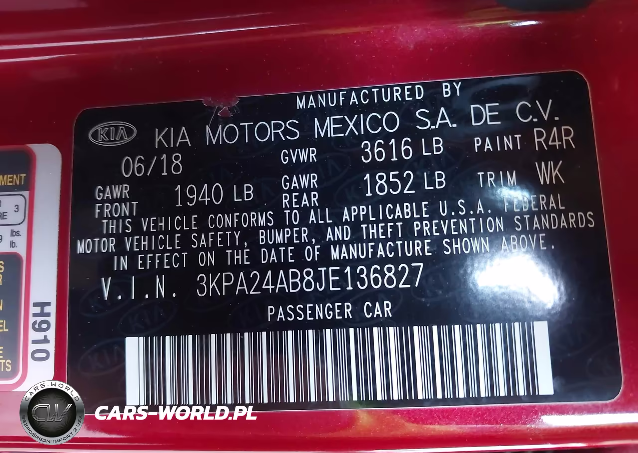 2018 Kia Rio S VIN:3KPA24AB8JE136827 - 9