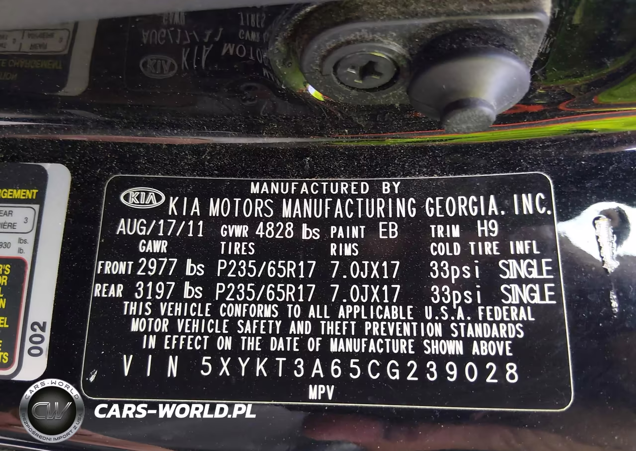 2012 Kia Sorento Lx VIN:5XYKT3A65CG239028 - 9
