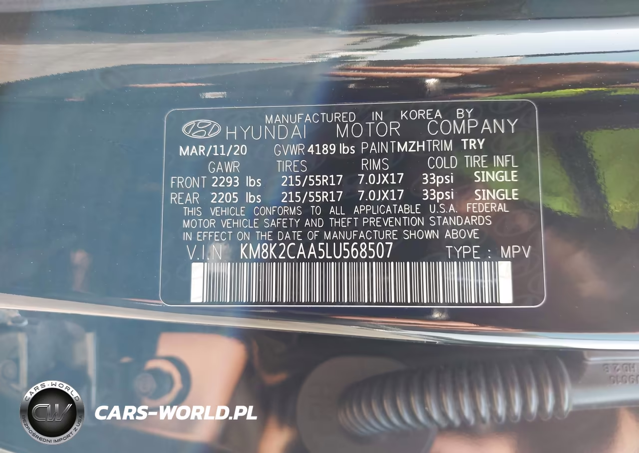 2020 Hyundai Kona Sel VIN:KM8K2CAA5LU568507 - 9