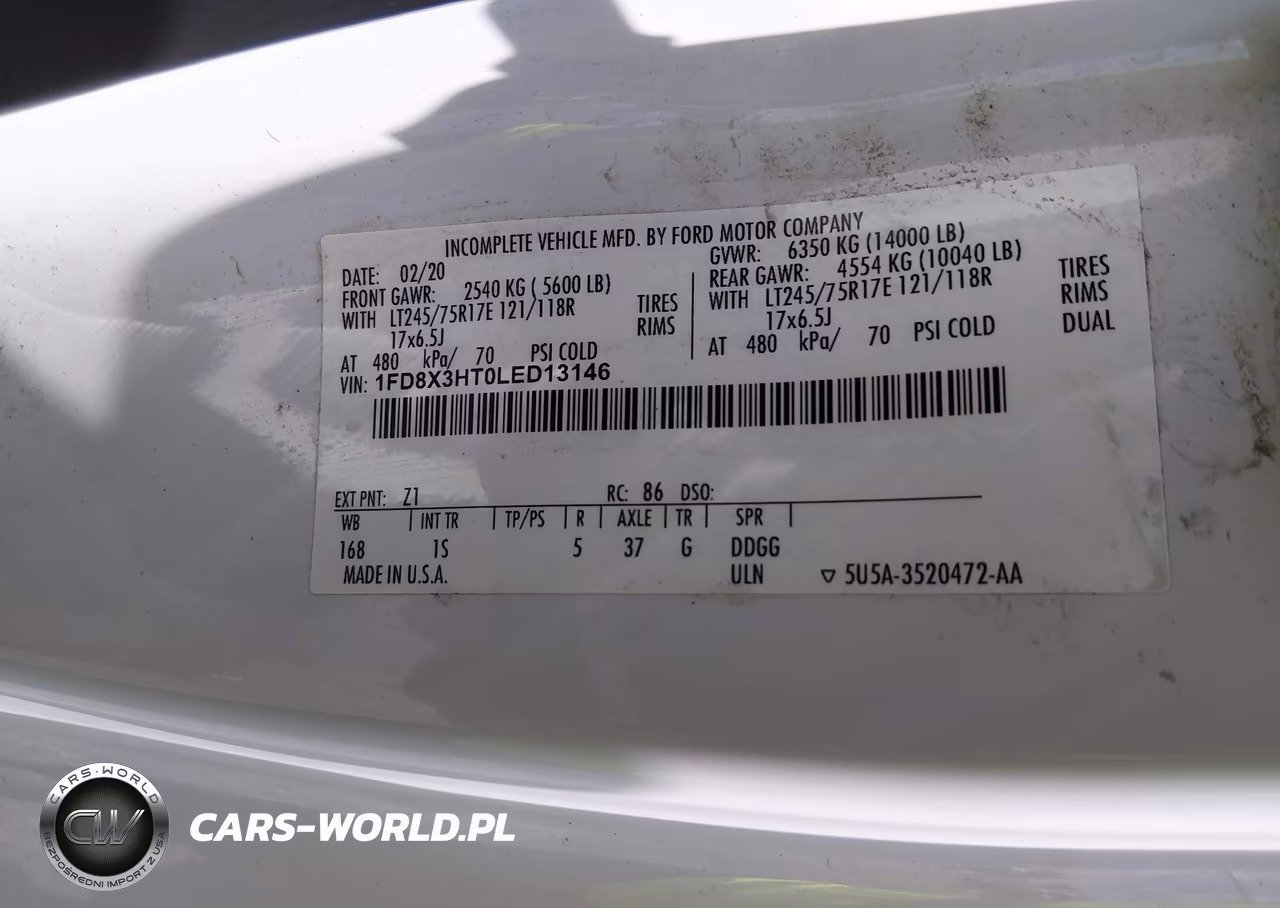 2020 Ford F-350 Chassis Xl VIN:1FD8X3HT0LED13146 - 8