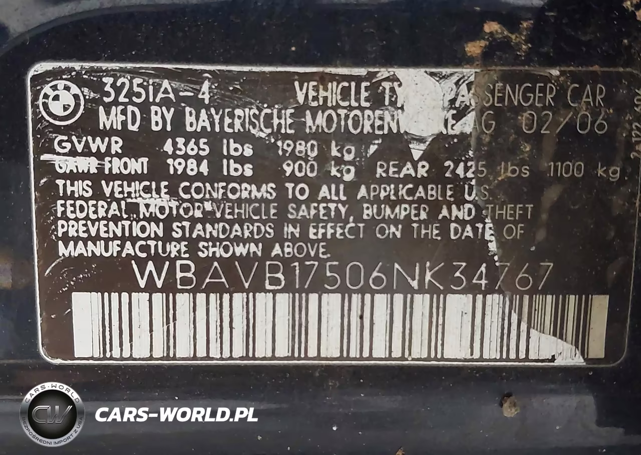 2006 BMW 325I VIN:WBAVB17506NK34767 - 9