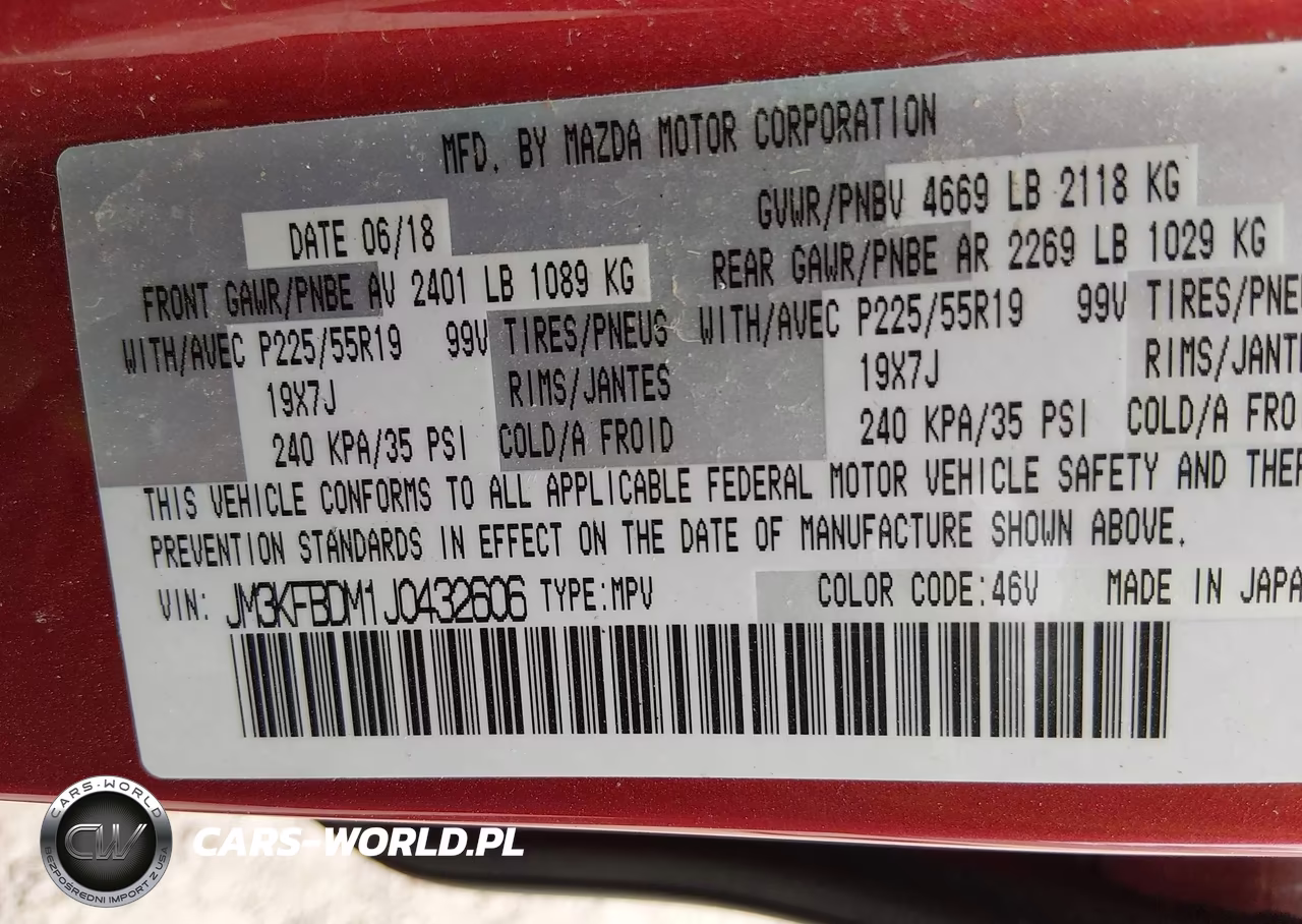 2018 Mazda Cx-5 Grand Touring VIN:JM3KFBDM1J0432606 - 9