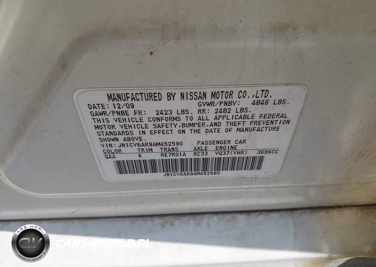 2010 Infiniti G37X VIN:JN1CV6AR9AM452590 - 9