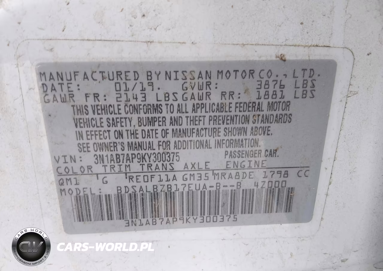2019 Nissan Sentra S VIN:3N1AB7AP9KY300375 - 9