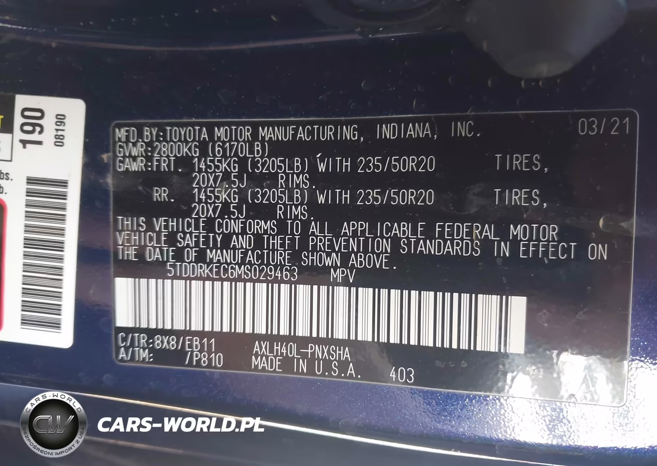 2021 Toyota Sienna Xse VIN:5TDDRKEC6MS029463 - 9