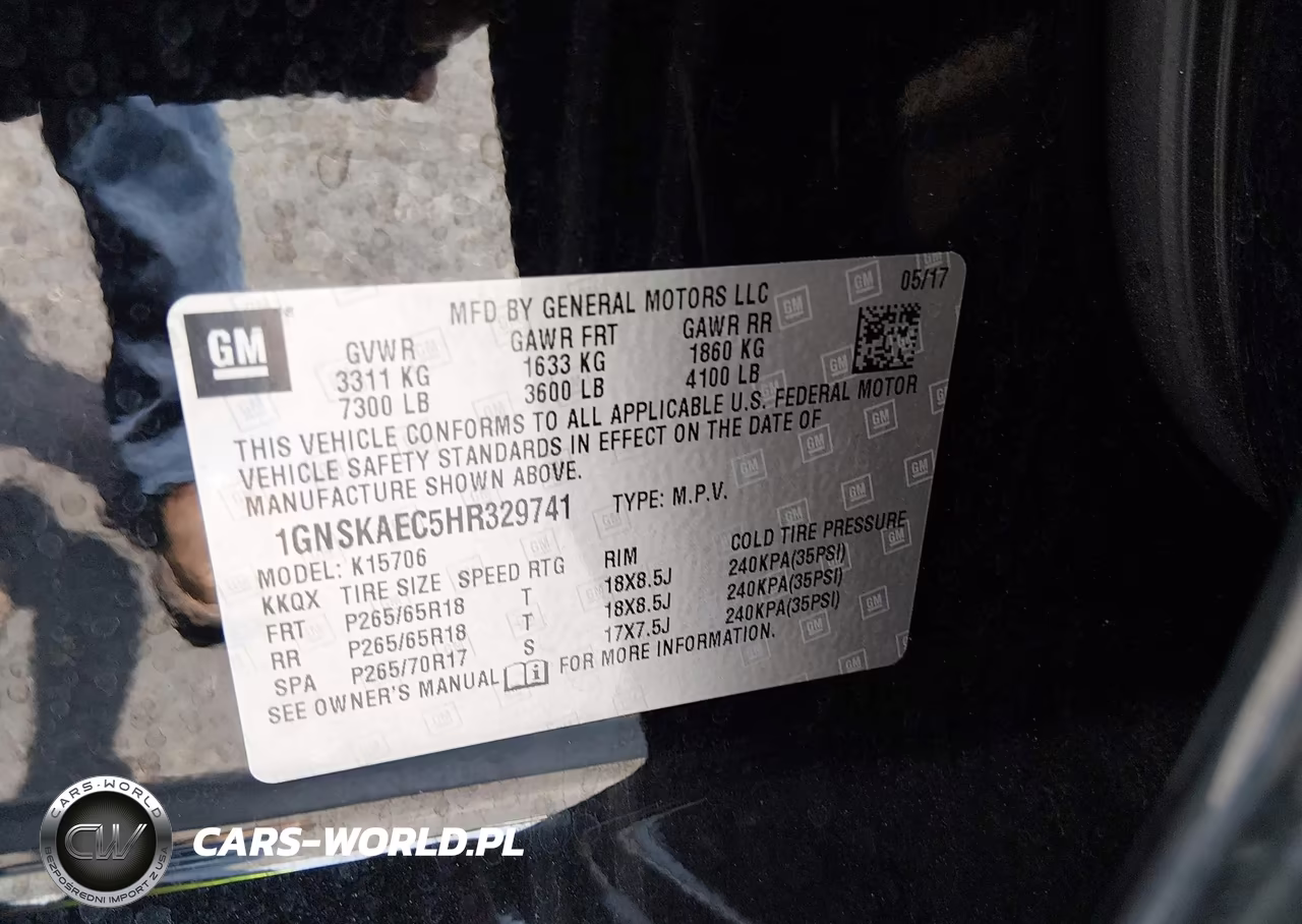 2017 Chevrolet Tahoe Ls VIN:1GNSKAEC5HR329741 - 9