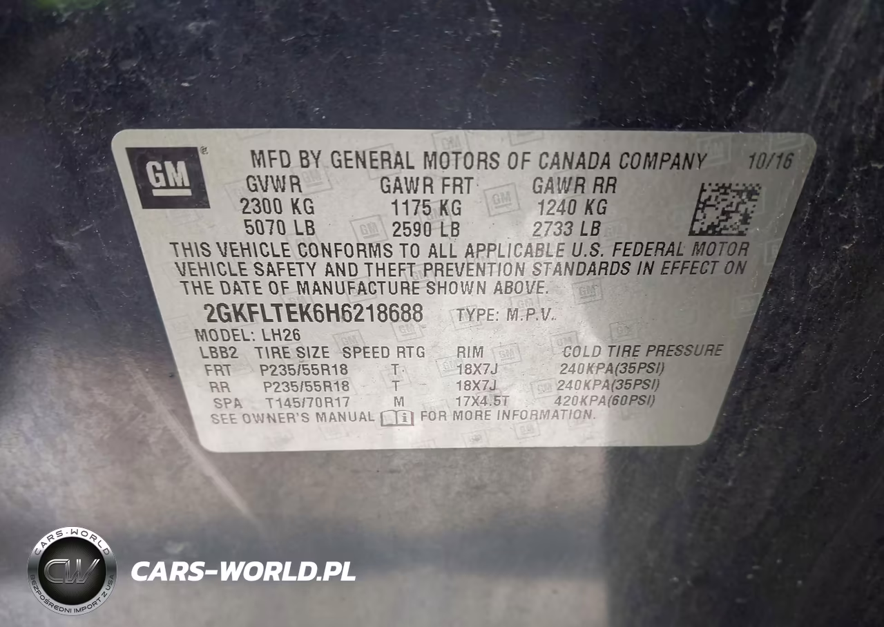 2017 GMC Terrain Sle-2 VIN:2GKFLTEK6H6218688 - 9