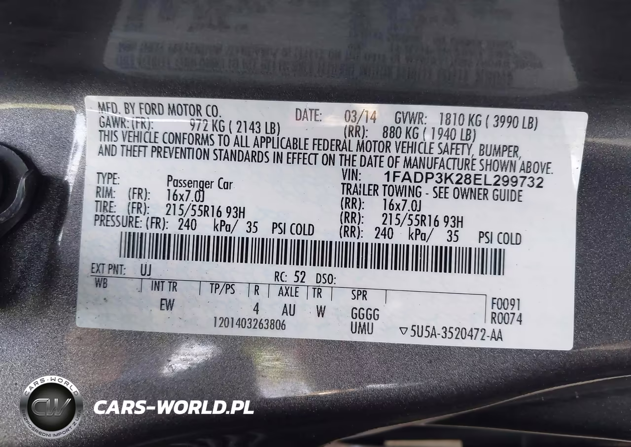 2014 Ford Focus Se VIN:1FADP3K28EL299732 - 9