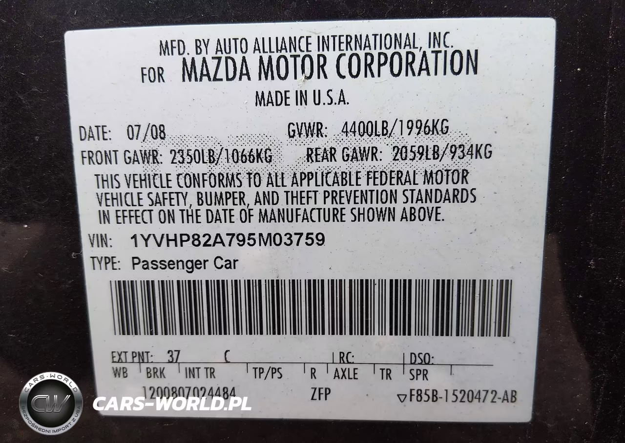2009 Mazda Mazda6 I Grand Touring VIN:1YVHP82A795M03759 - 9