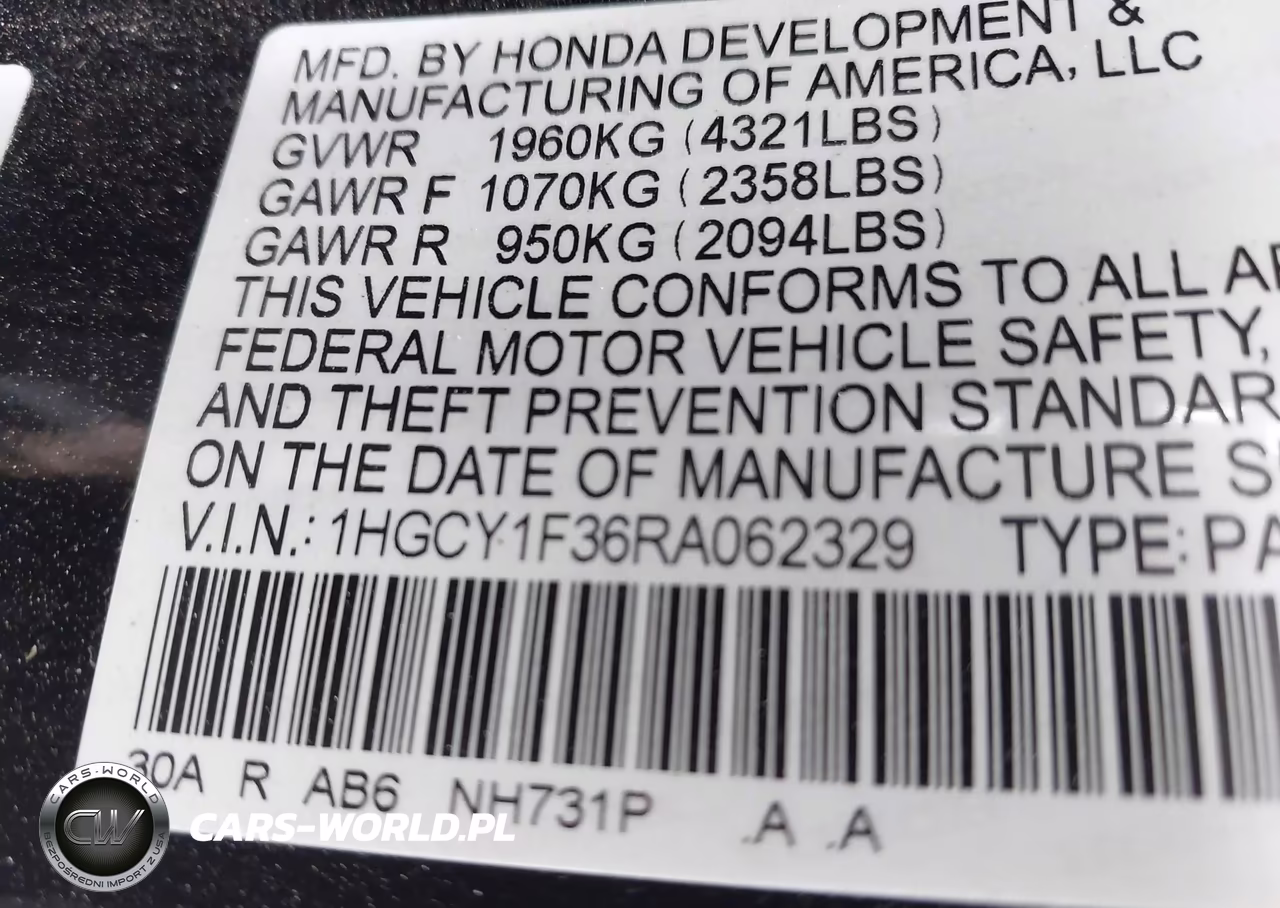2024 Honda Accord Ex VIN:1HGCY1F36RA062329 - 9