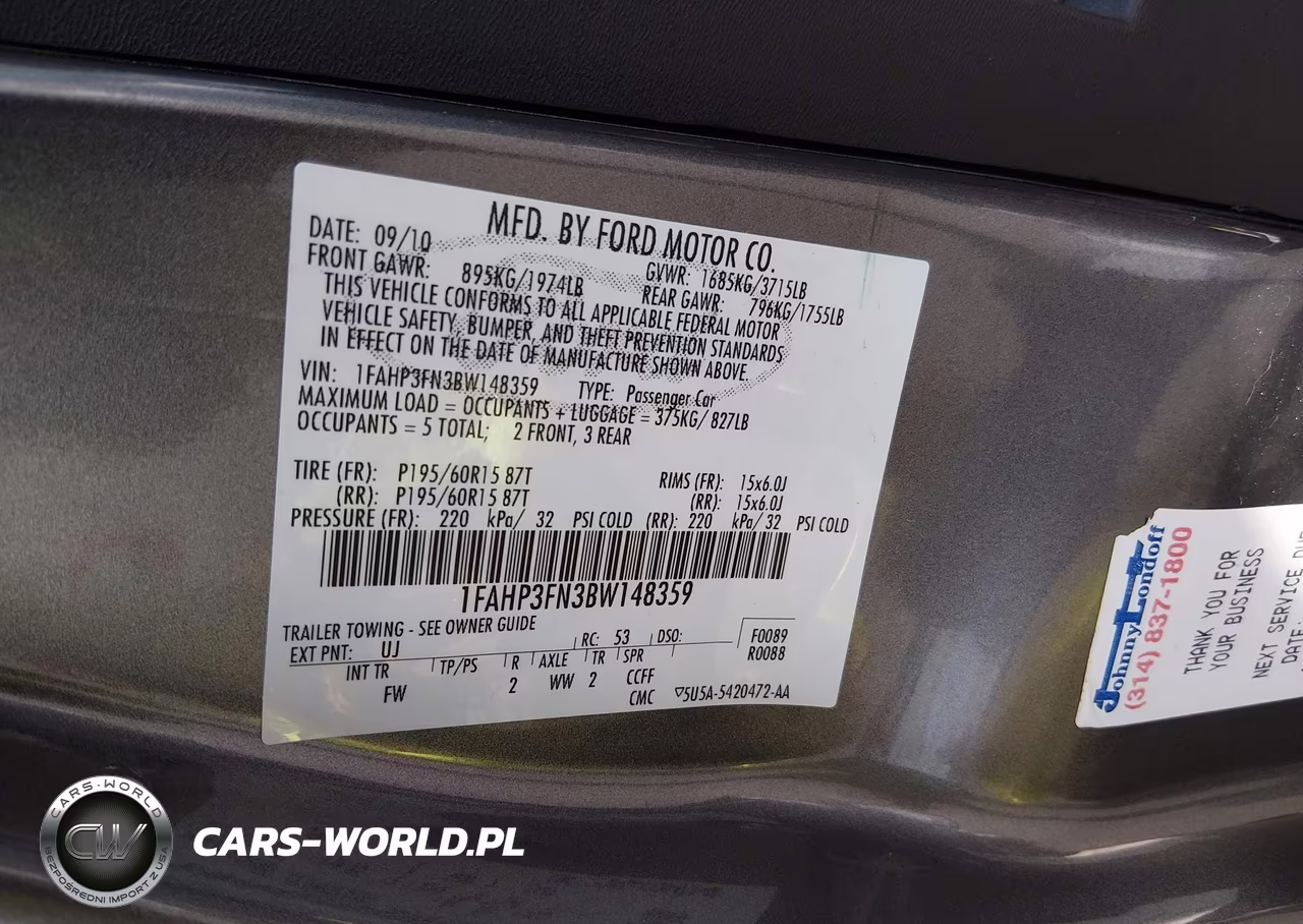 2011 Ford Focus Se VIN:1FAHP3FN3BW148359 - 9