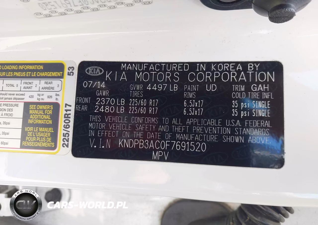2015 Kia Sportage Lx VIN:KNDPB3AC0F7691520 - 9