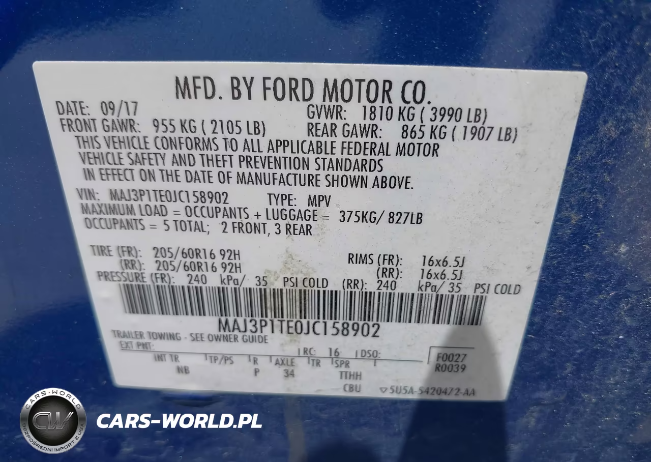 2018 Ford Ecosport Se VIN:MAJ3P1TE0JC158902 - 9