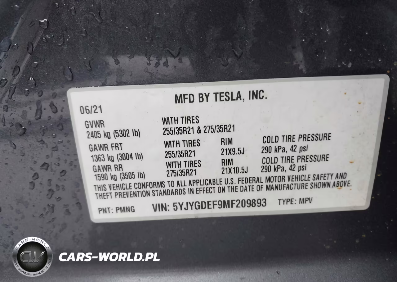 2021 Tesla Model Y Performance Dual Motor All-Wheel Drive VIN:5YJYGDEF9MF209893 - 9
