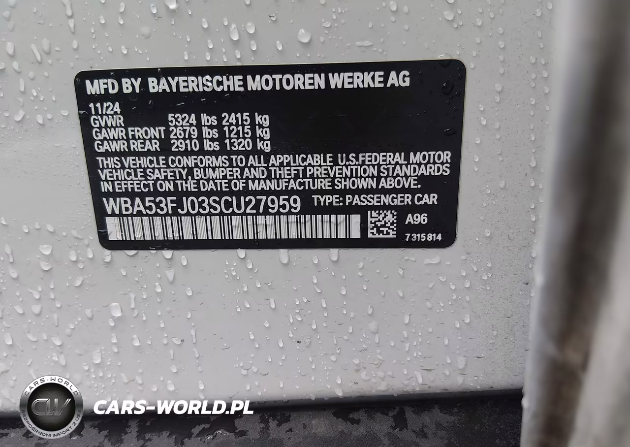 2025 BMW 530I xDrive VIN:WBA53FJ03SCU27959 - 9