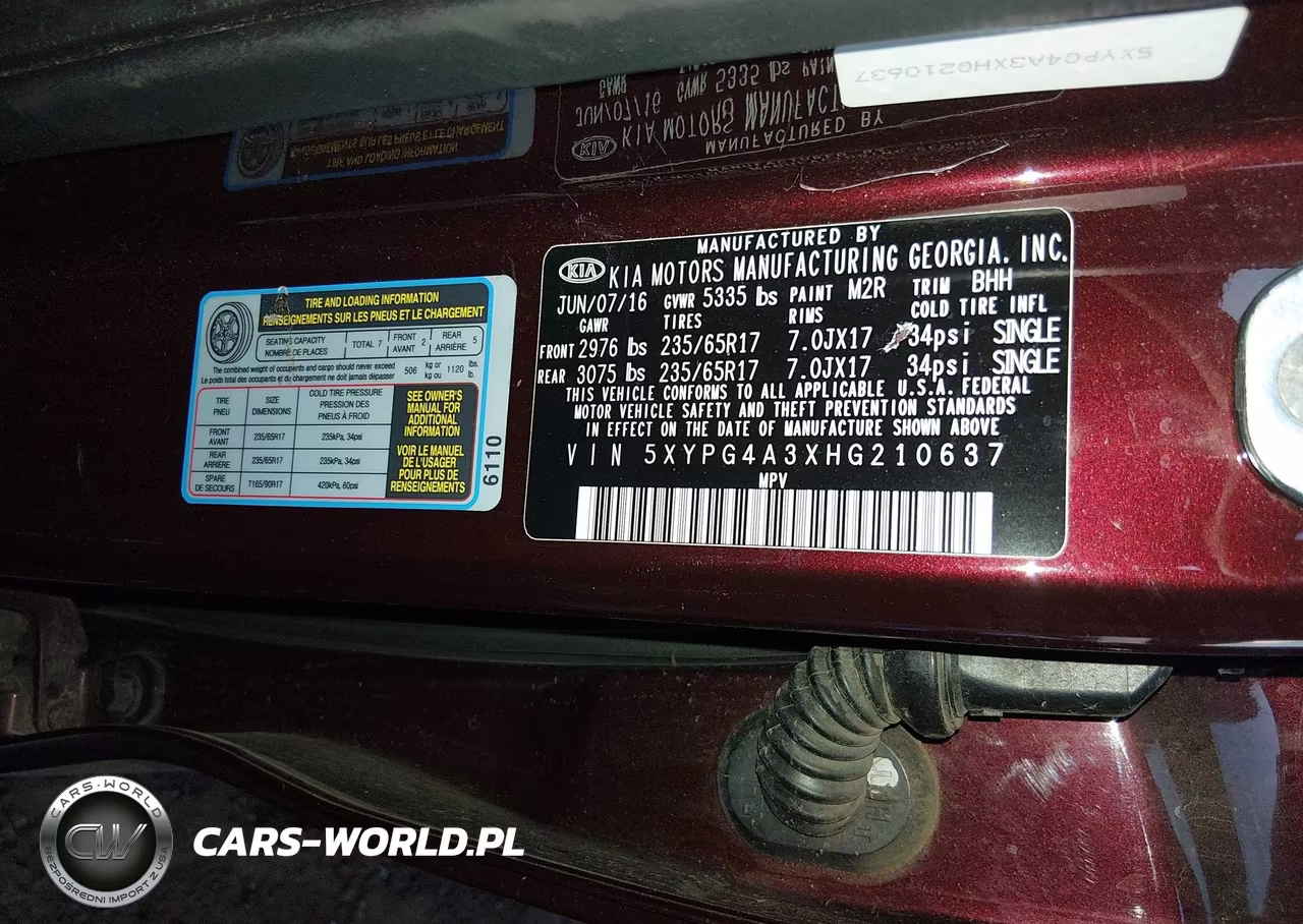 2017 Kia Sorento 2.4L Lx VIN:5XYPG4A3XHG210637 - 9
