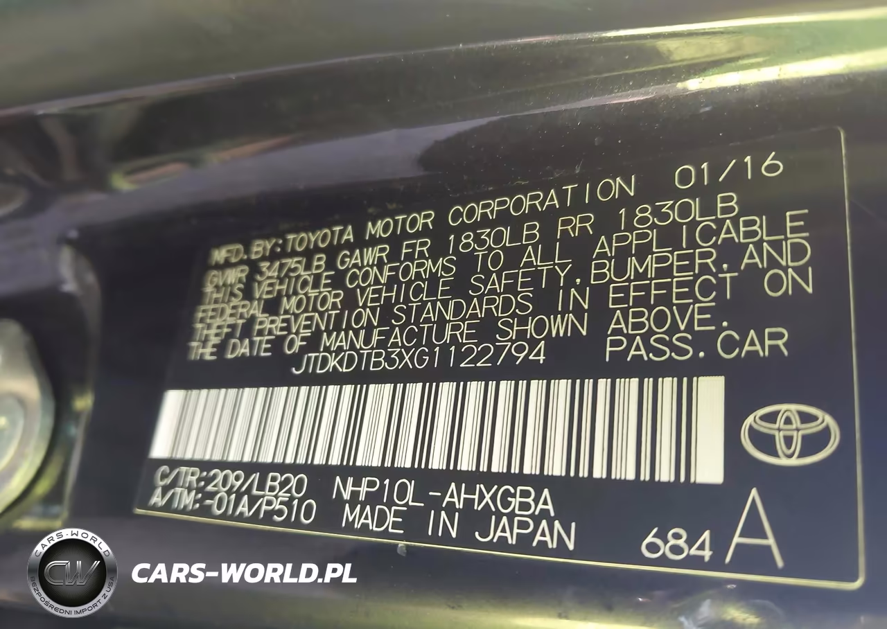 2016 Toyota Prius C Four VIN:JTDKDTB3XG1122794 - 7