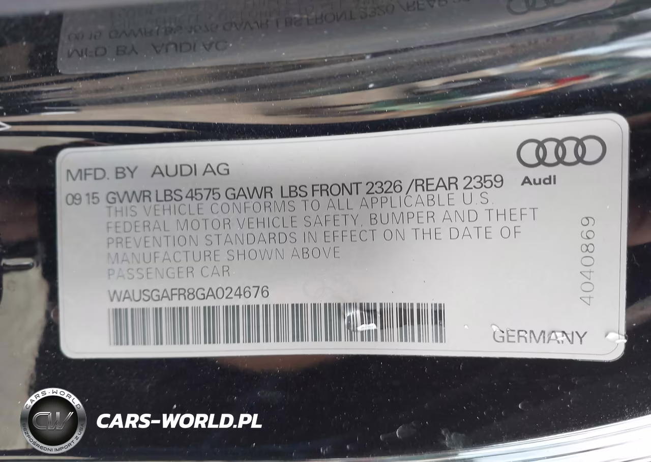 2016 Audi A5 Premium Plus VIN:WAUSGAFR8GA024676 - 9