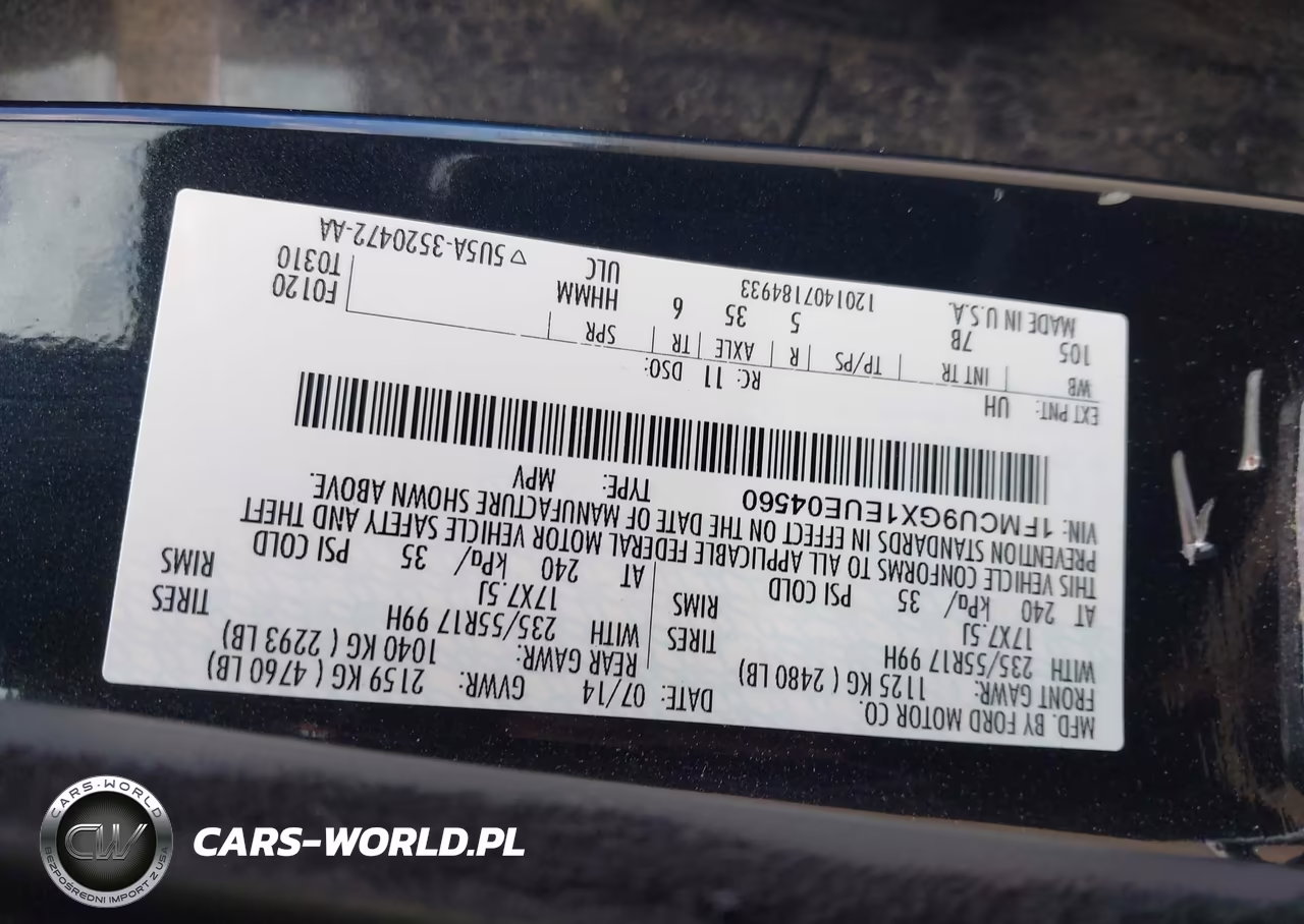 2014 Ford Escape Se VIN:1FMCU9GX1EUE04560 - 9
