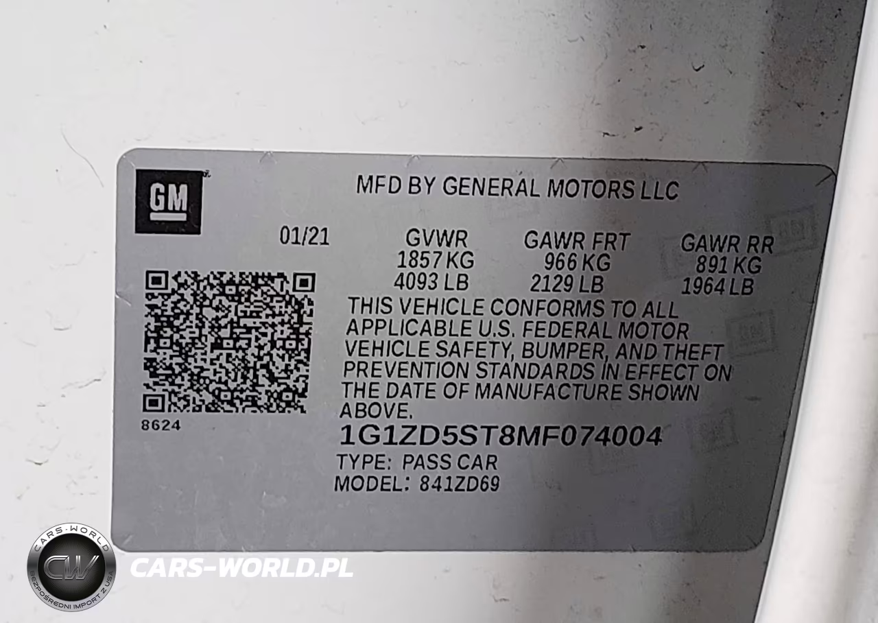 2021 Chevrolet Malibu Fwd Lt VIN:1G1ZD5ST8MF074004 - 9