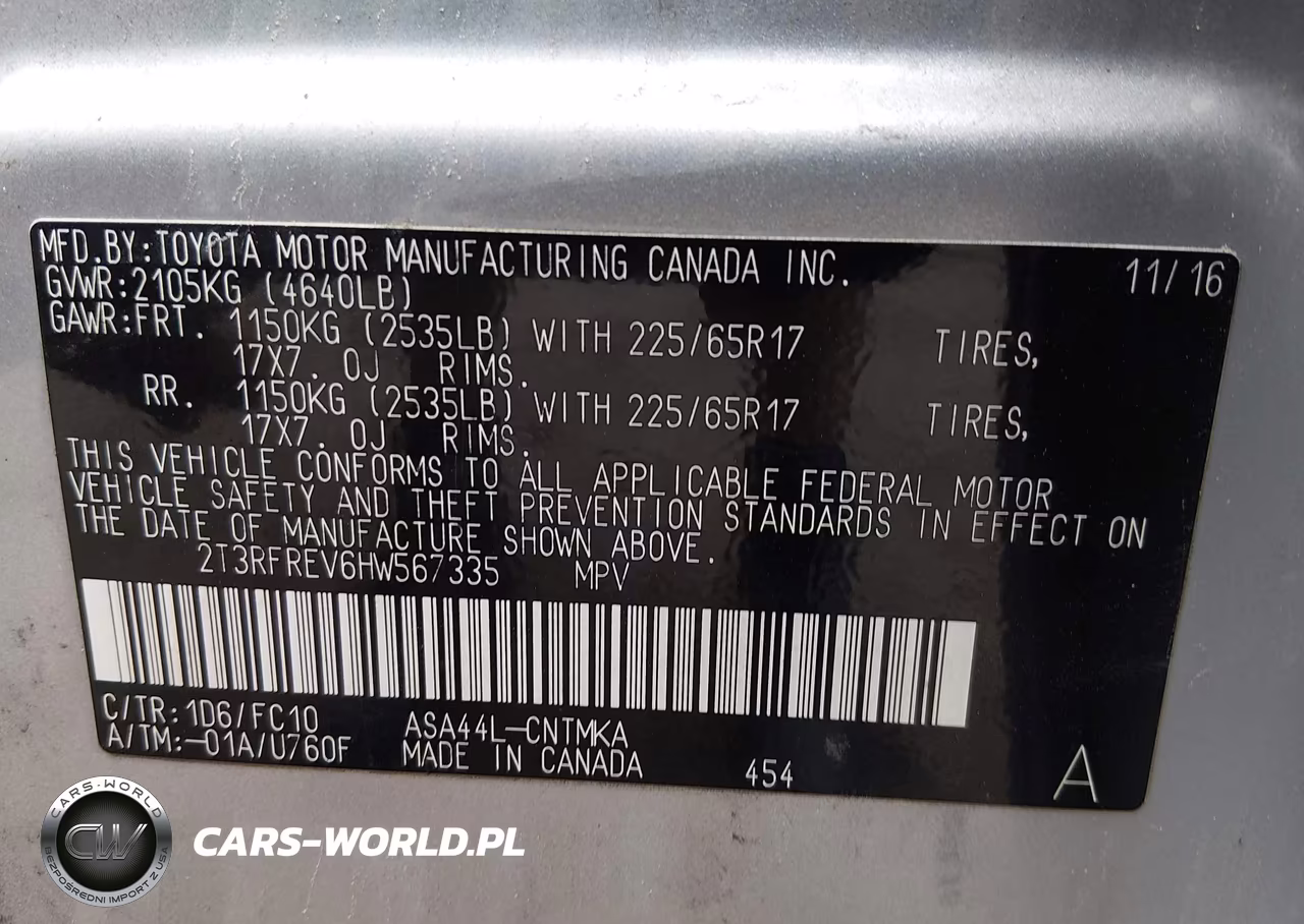 2017 Toyota Rav4 Xle VIN:2T3RFREV6HW567335 - 9