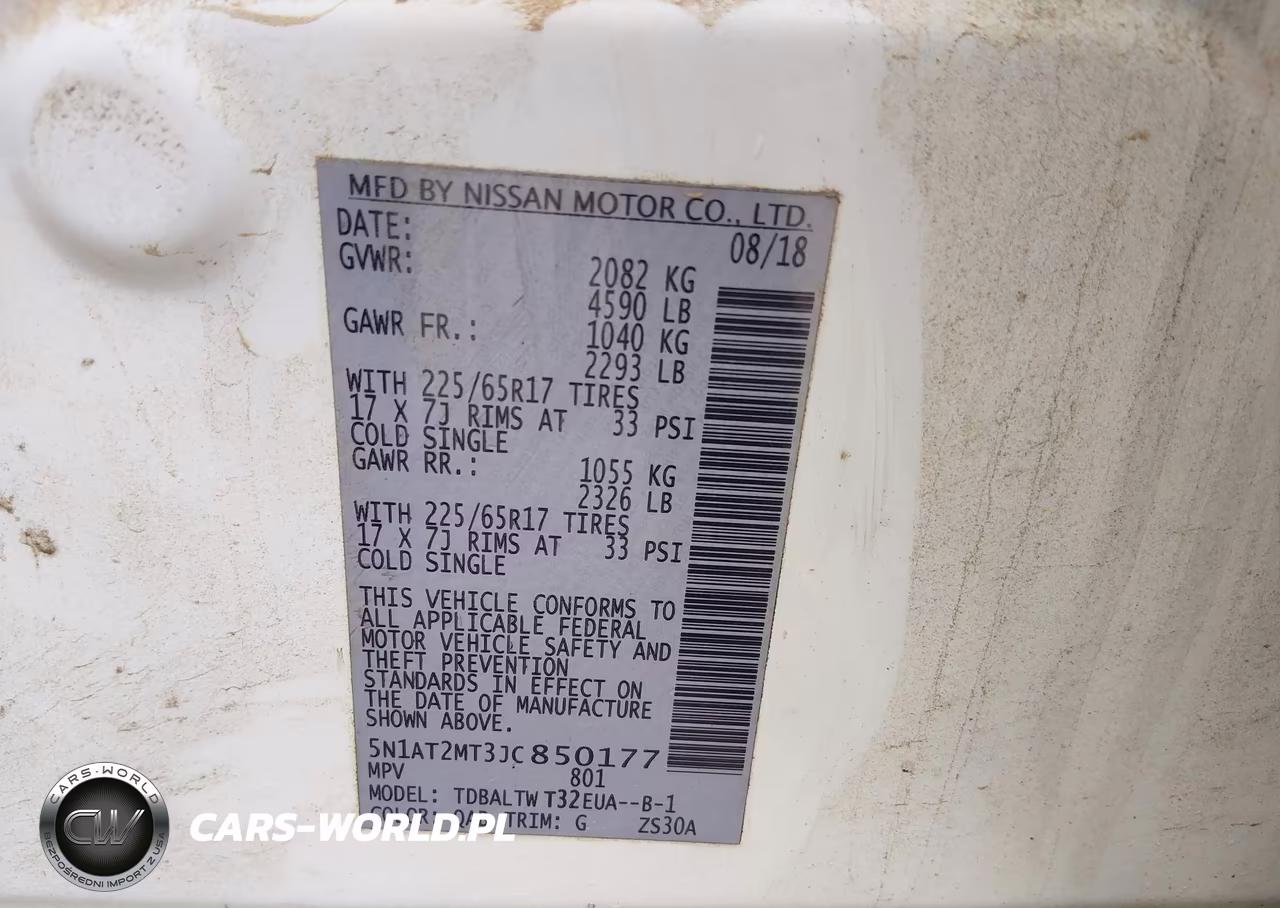 2018 Nissan Rogue Sv VIN:5N1AT2MT3JC850177 - 9