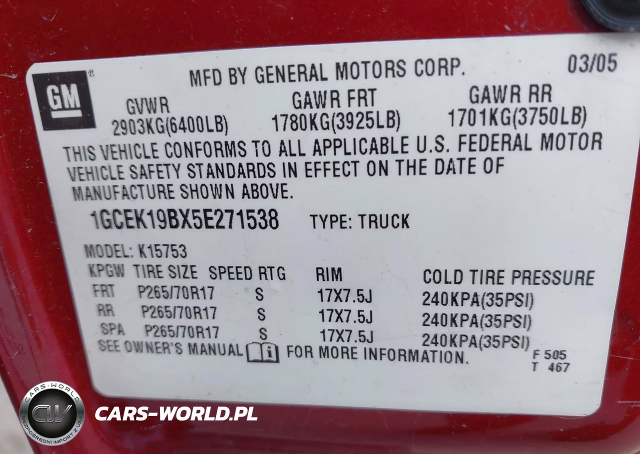 2005 Chevrolet Silverado 1500 Z71 VIN:1GCEK19BX5E271538 - 9