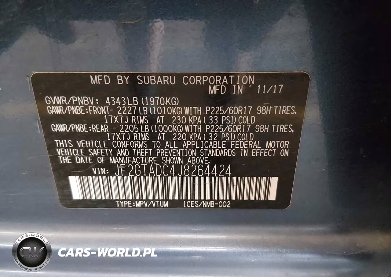 2018 Subaru Crosstrek 2.0I Premium VIN:JF2GTADC4J8264424 - 9
