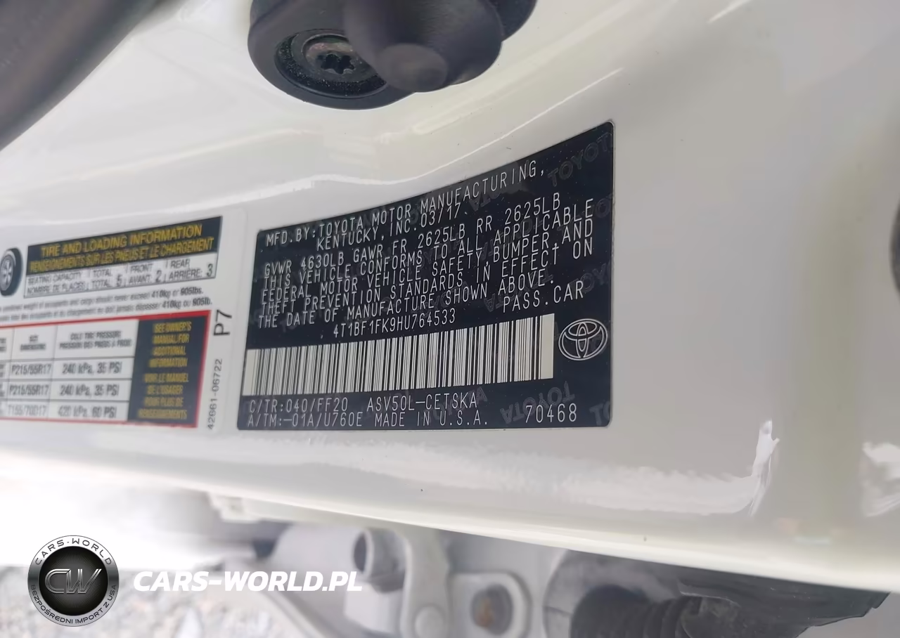2017 Toyota Camry Se VIN:4T1BF1FK9HU764533 - 9
