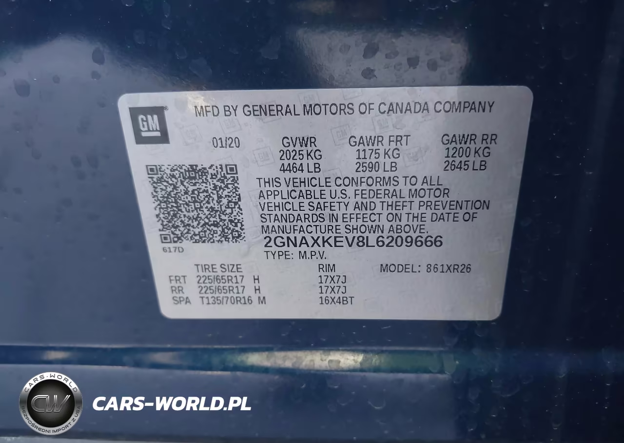 2020 Chevrolet Equinox Fwd Lt 1.5L Turbo VIN:2GNAXKEV8L6209666 - 9