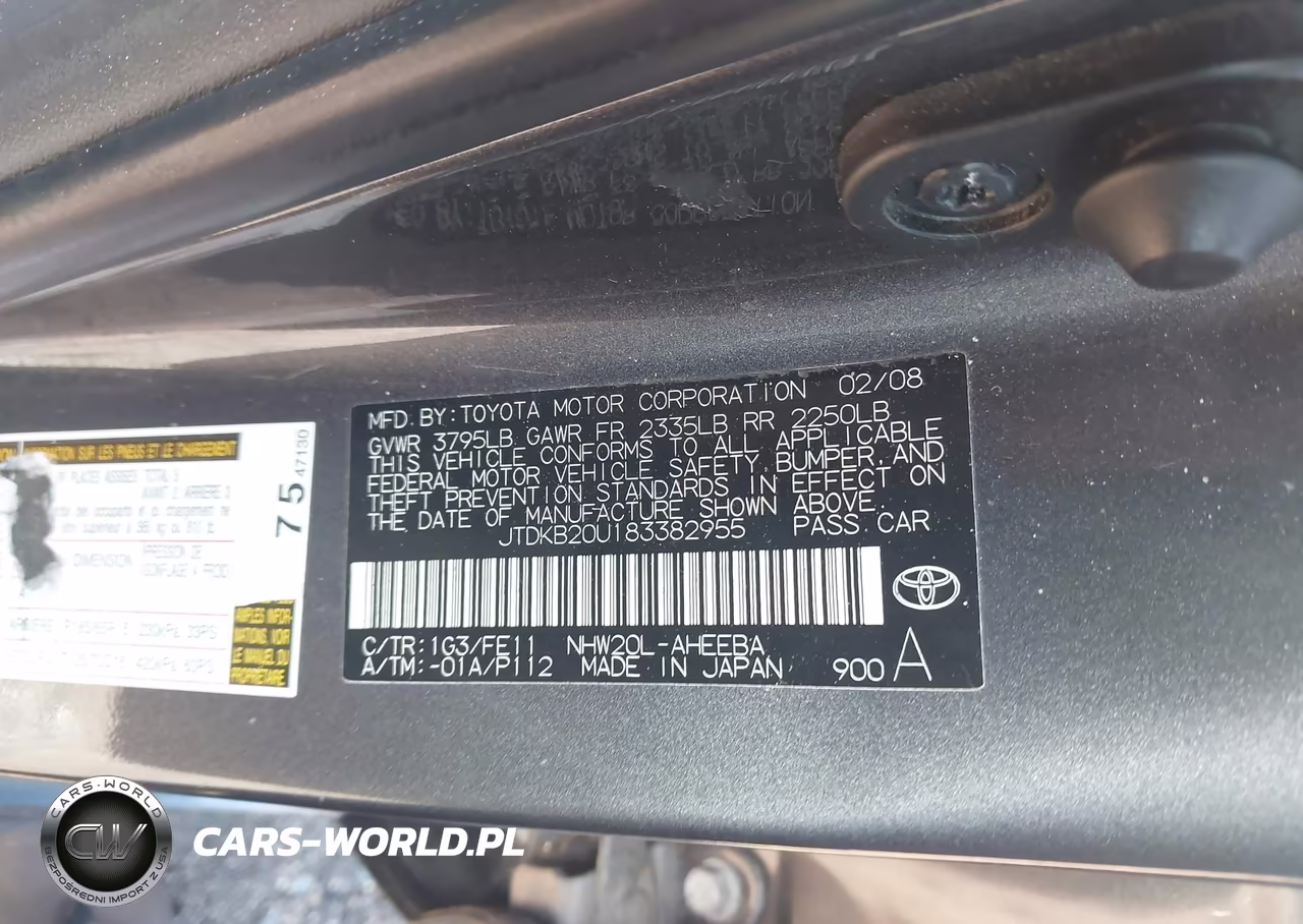 2008 Toyota Prius VIN:JTDKB20U183382955 - 9
