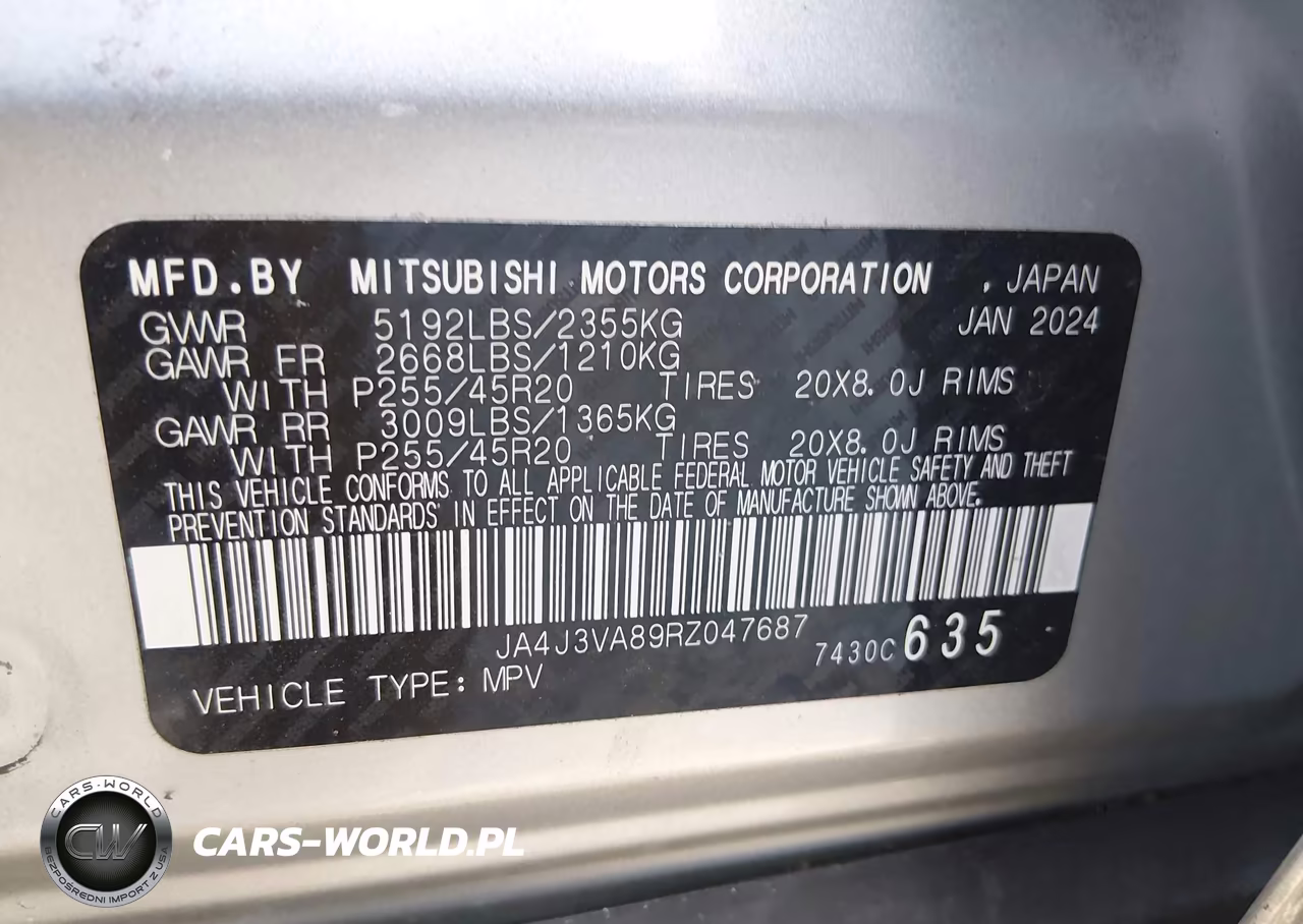 2024 Mitsubishi Outlander Se 2.5 2Wd-Se Black Edition S-Awc-Se Black Edition W-Pano Roof S-Awc VIN:JA4J3VA89RZ047687 - 9