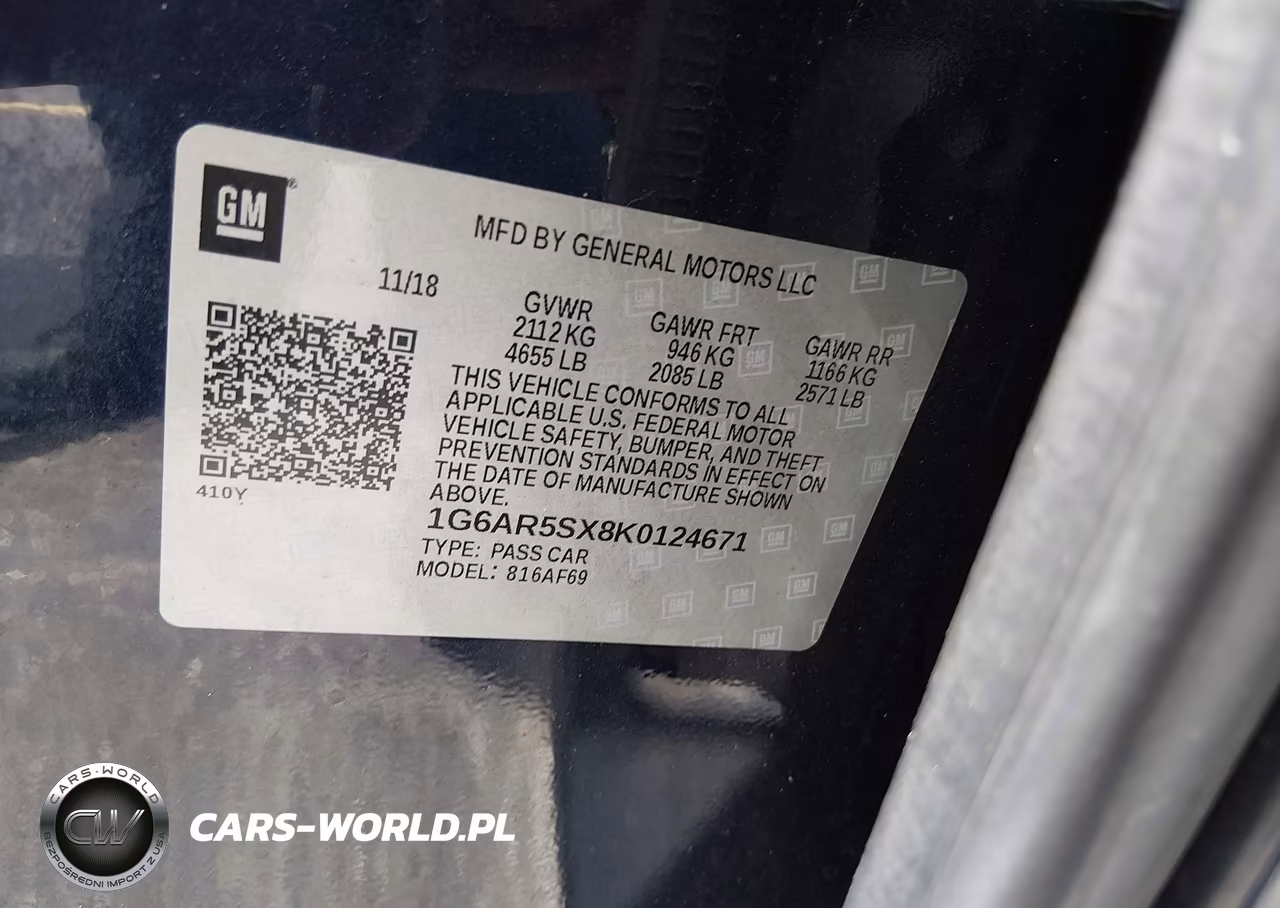 2019 Cadillac Cts Luxury VIN:1G6AR5SX8K0124671 - 9