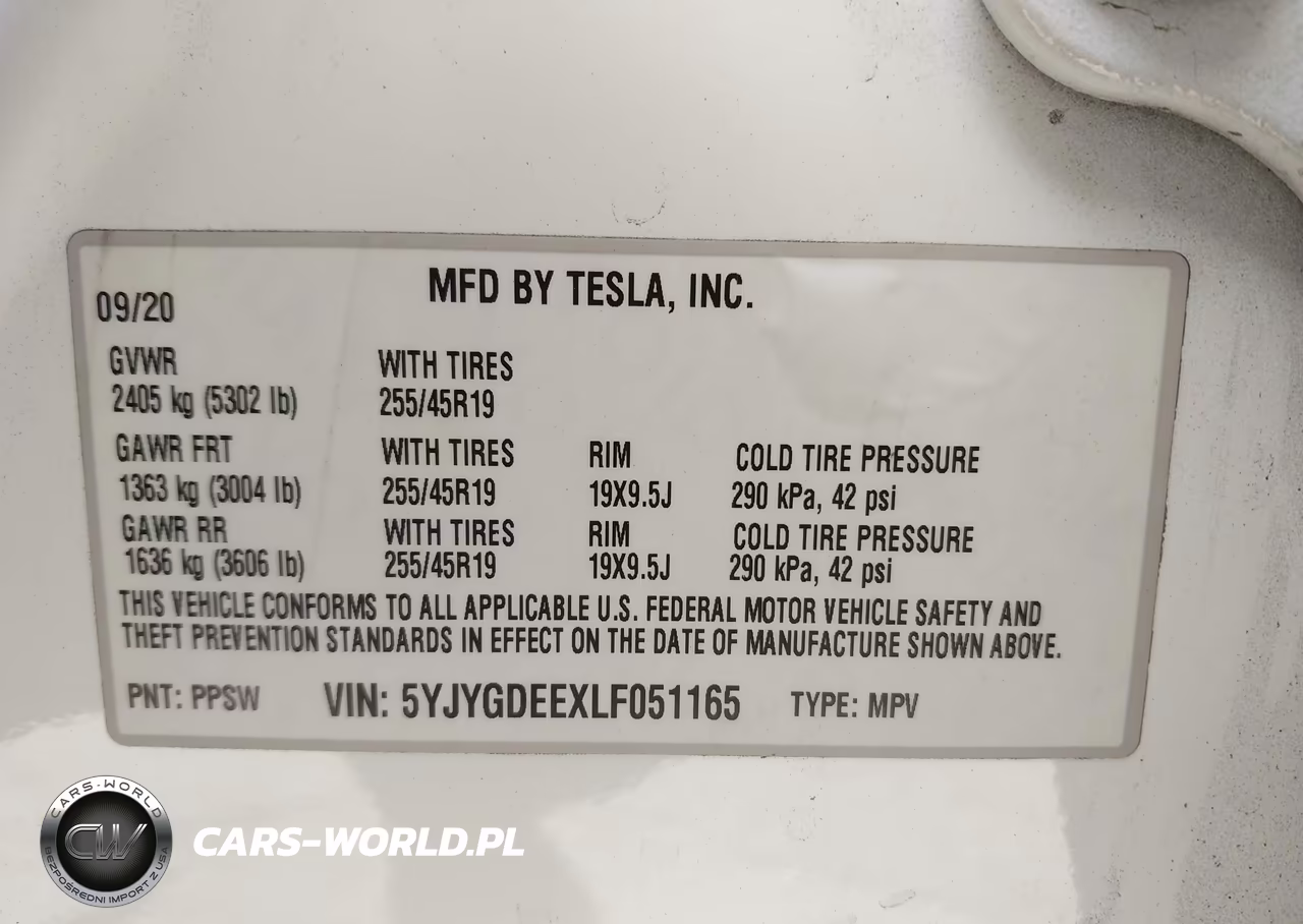 2020 Tesla Model Y Long Range Dual Motor All-Wheel Drive VIN:5YJYGDEEXLF051165 - 9