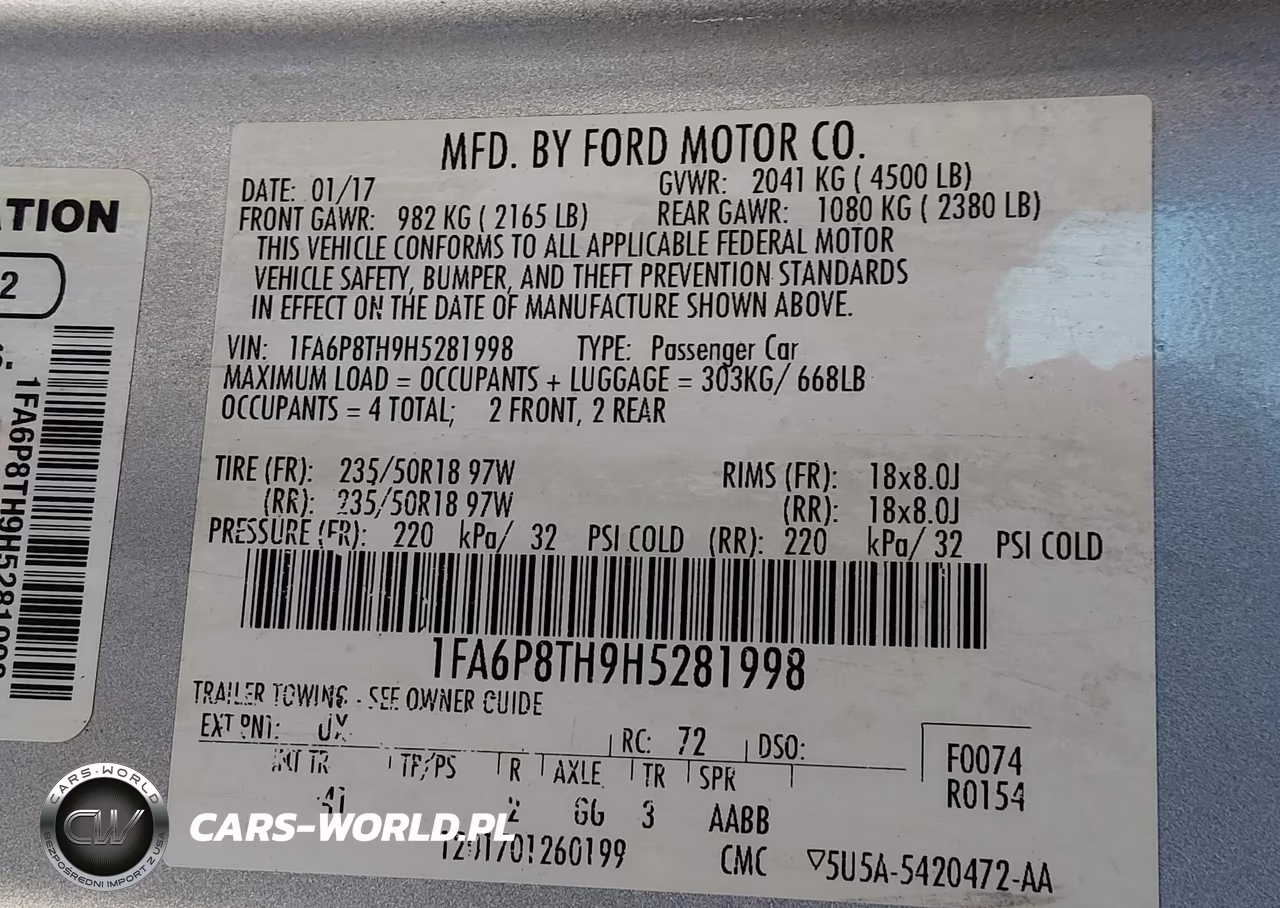 2017 Ford Mustang Ecoboost VIN:1FA6P8TH9H5281998 - 9